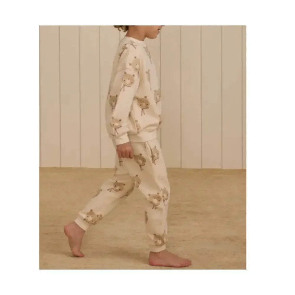 Rylee + Cru Baby Beige Bears Relaxed Sweatshirt Size 6-12 M
